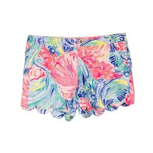 Lilly Pulitzer Size 8 Buttercup Stretch Short Seashell Pattern Scalloped Hem